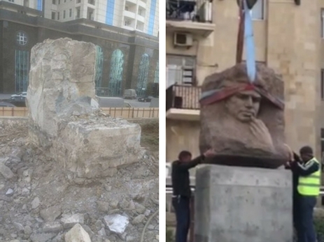 Восстановлен памятник Микаилу Мушвигу - ВИДЕО