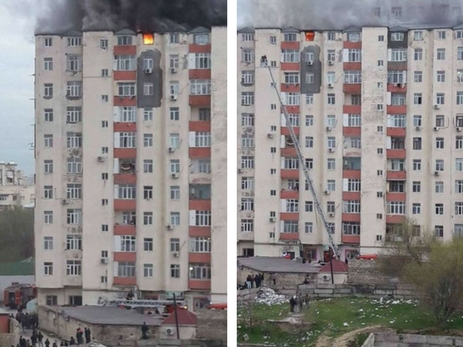 Потушен пожар в ясамальской многоэтажке - ФОТО - ОБНОВЛЕНО