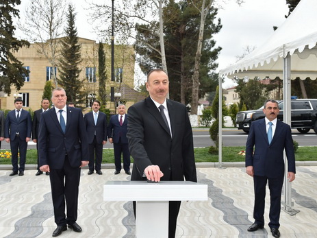 Президент Ильхам Алиев принял участие в церемонии ввода в эксплуатацию систем водоснабжения Саатлы - ФОТО