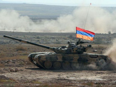 Армяне проводят военные учения на оккупированных территориях Агдамского района