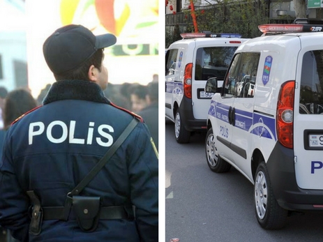 В Баку полицейский спас ребенка от огня, надев на него свой противогаз