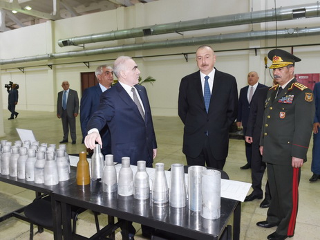 Ильхам Алиев открыл завод по производству боеприпасов для ручных противотанковых гранатометов - ФОТО