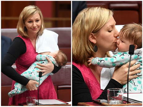 Австралийский сенатор кормила грудью ребенка, выдвигая предложение в парламенте – ВИДЕО