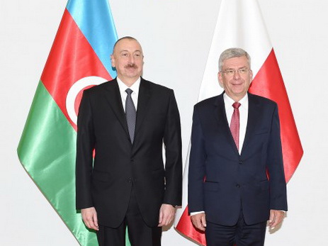 Президент Азербайджана встретился с маршалом Сената Польши - ФОТО