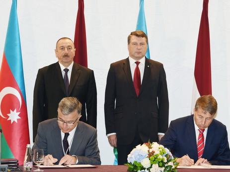 Состоялась церемония подписания азербайджано-латвийских документов – ФОТО