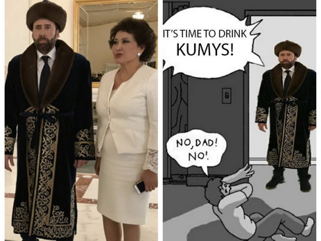 Николас Кейдж, одетый в казахский национальный костюм, стал интернет-мемом – ФОТО