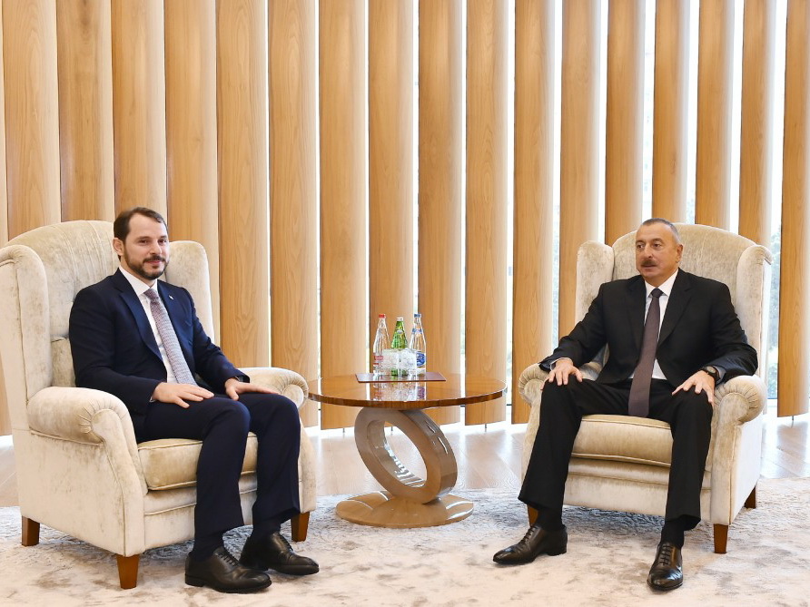 Президент Азербайджана Ильхам Алиев встретился с министром энергетики и природных ресурсов Турции - ФОТО