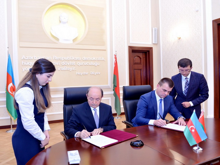 Подписано новое Соглашение о сотрудничестве между министерствами юстиции Азербайджана и Беларуси