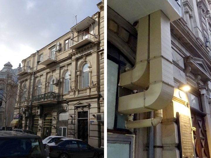 «Охватили трубами, как спрут щупальцами»: Печальная метаморфоза архитектурного дома в центре Баку - ФОТОФАКТЫ