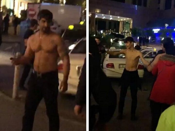 МВД о полуголых мужчинах, с ножом бросавшихся на людей в центре Баку - ФОТО - ВИДЕО - ОБНОВЛЕНО