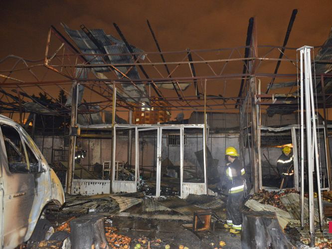 Пожар на рынке в Баку потушен - ФОТО - ВИДЕО - ОБНОВЛЕНО