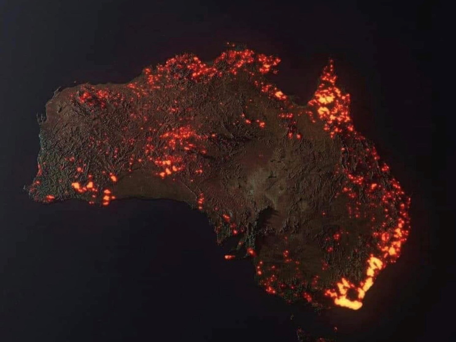 По данным NASA создали 3D-визуализацию пожаров в Австралии - ФОТО