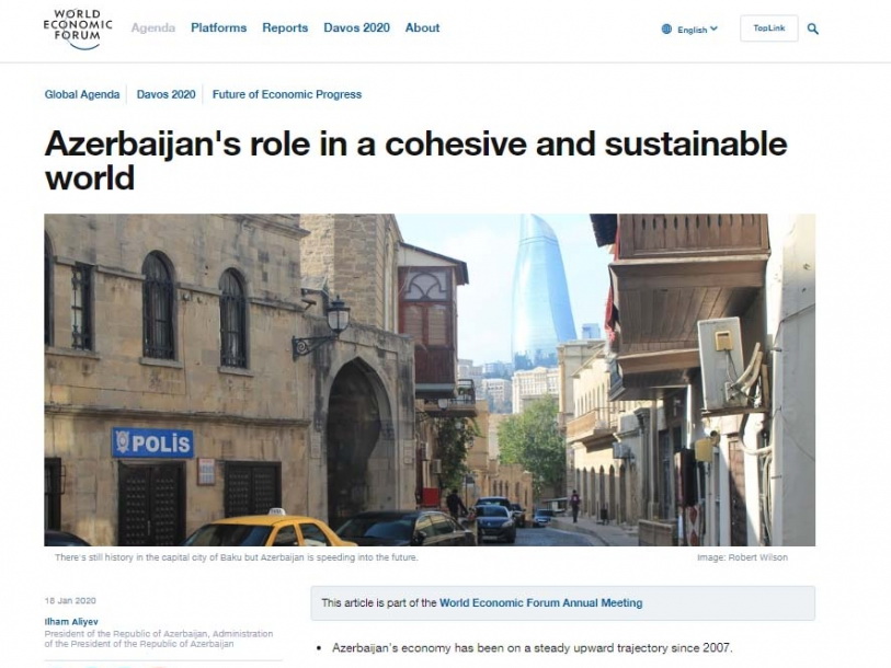Azerbaijan's role in a cohesive and sustainable world