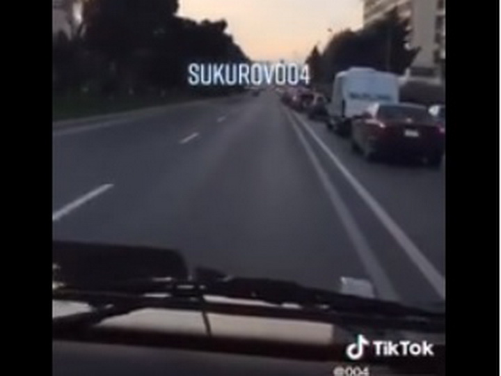 В Баку водитель Mercedes Gelandewagen демонстративно ехал по «встречке» - ВИДЕО