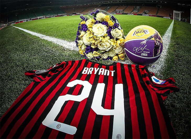 Легенды никогда не умирают. «Милан» почтил память Коби Брайанта – ВИДЕО