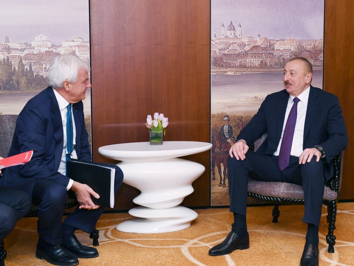 Состоялась встреча Президента Ильхама Алиева с генеральным исполнительным директором компании Leonardo - ФОТО