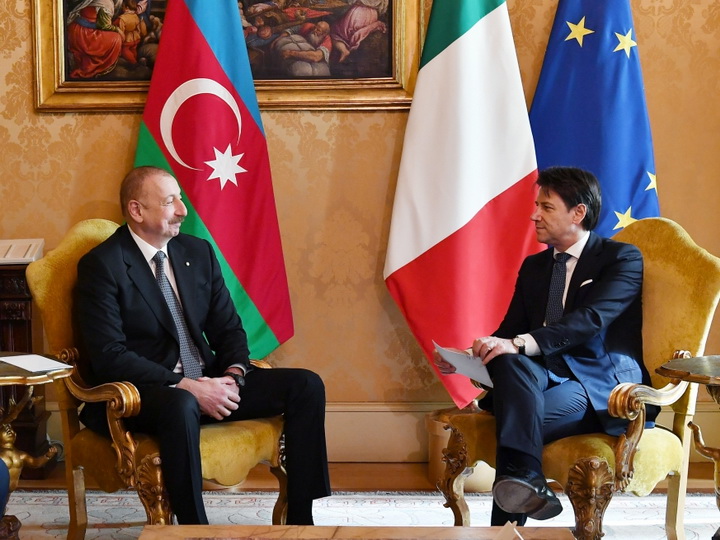 Состоялась встреча Президента Ильхама Алиева и председателя Совета Министров Италии Джузеппе Конте - ФОТО