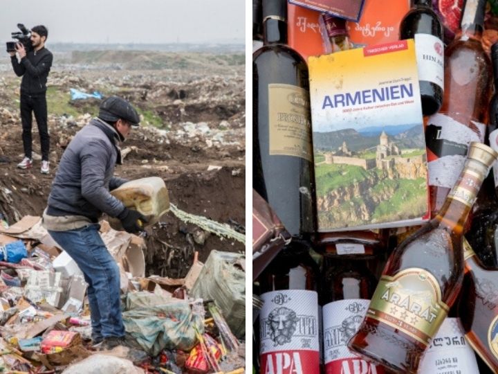 Азербайджанские таможенники уничтожили армянский коньяк и сувениры - ФОТО