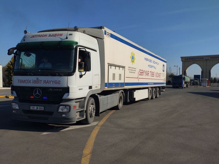 Azərbaycan İranla sərhədə mobil səyyar hospital göndərdi - FOTO