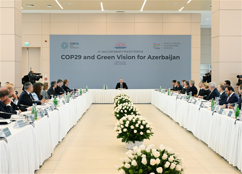 Ильхам Алиев принял участие в международном форуме «СОР29 и Зеленое видение для Азербайджана» - ВИДЕО