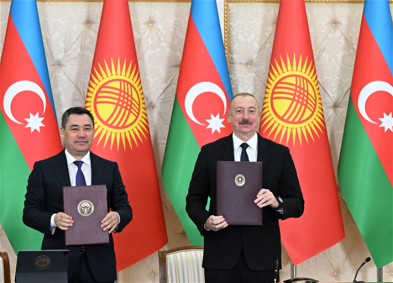 Состоялась церемония подписания азербайджано-кыргызских документов - ФОТО